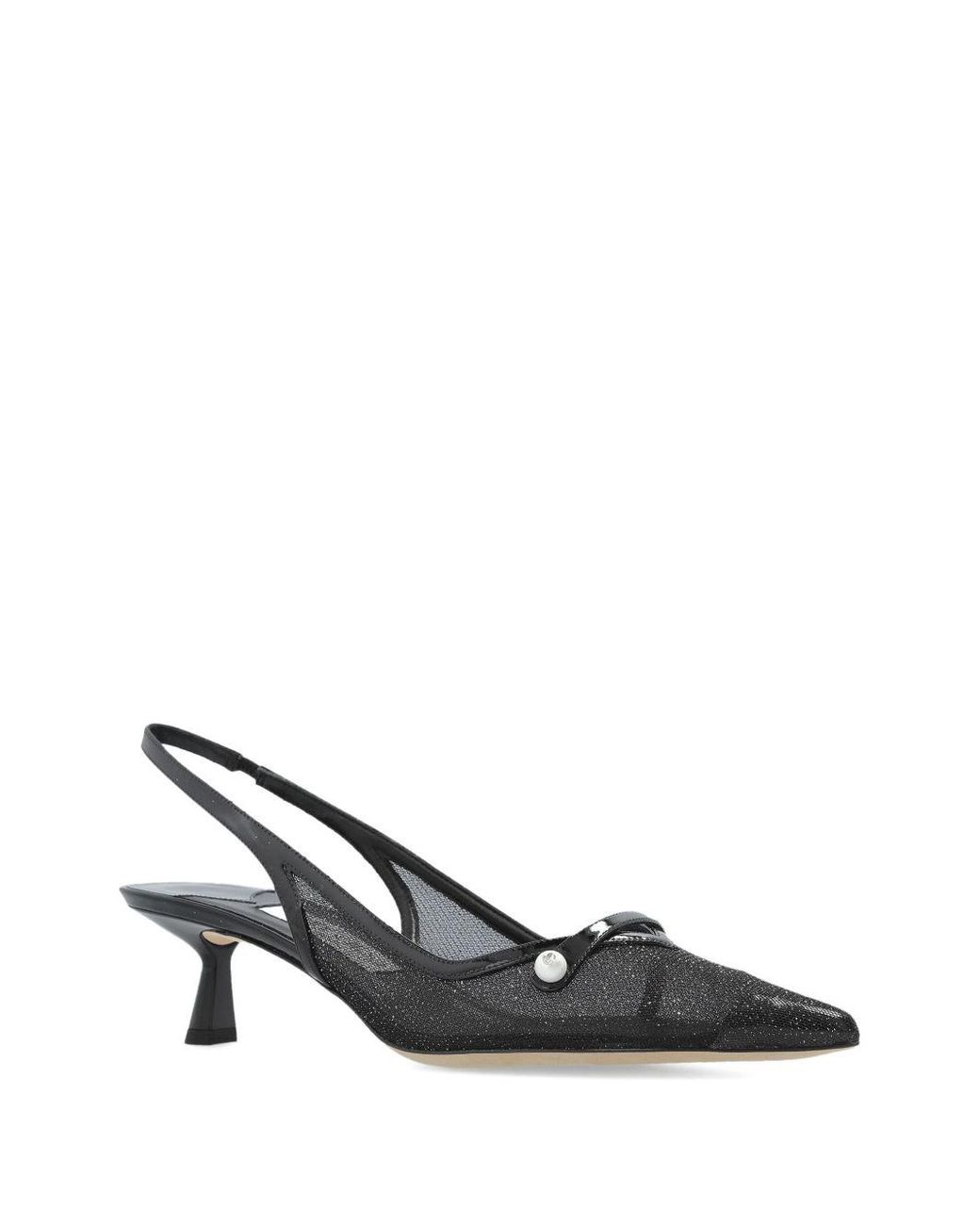 Jimmy Choo Metallic Amita 45 Slingback Pumps
