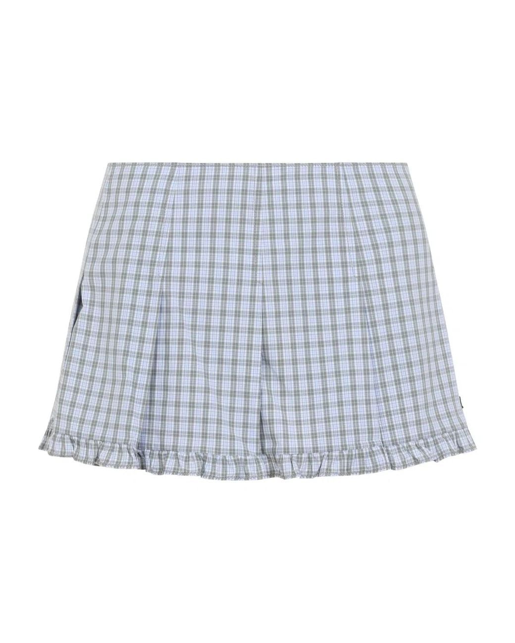 Miu Miu Blue Mini Skirt