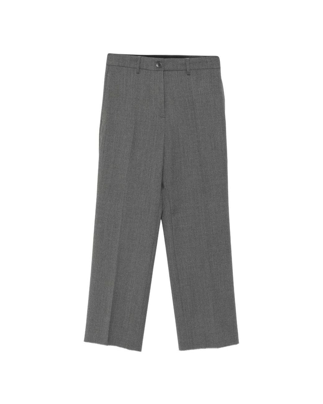 Seventy Gray Slate Cotton Trousers