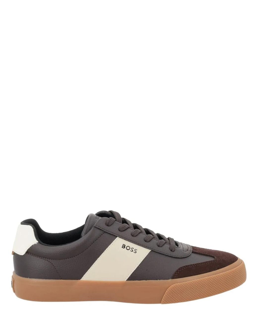 Boss Brown Sneaker With Logo for men