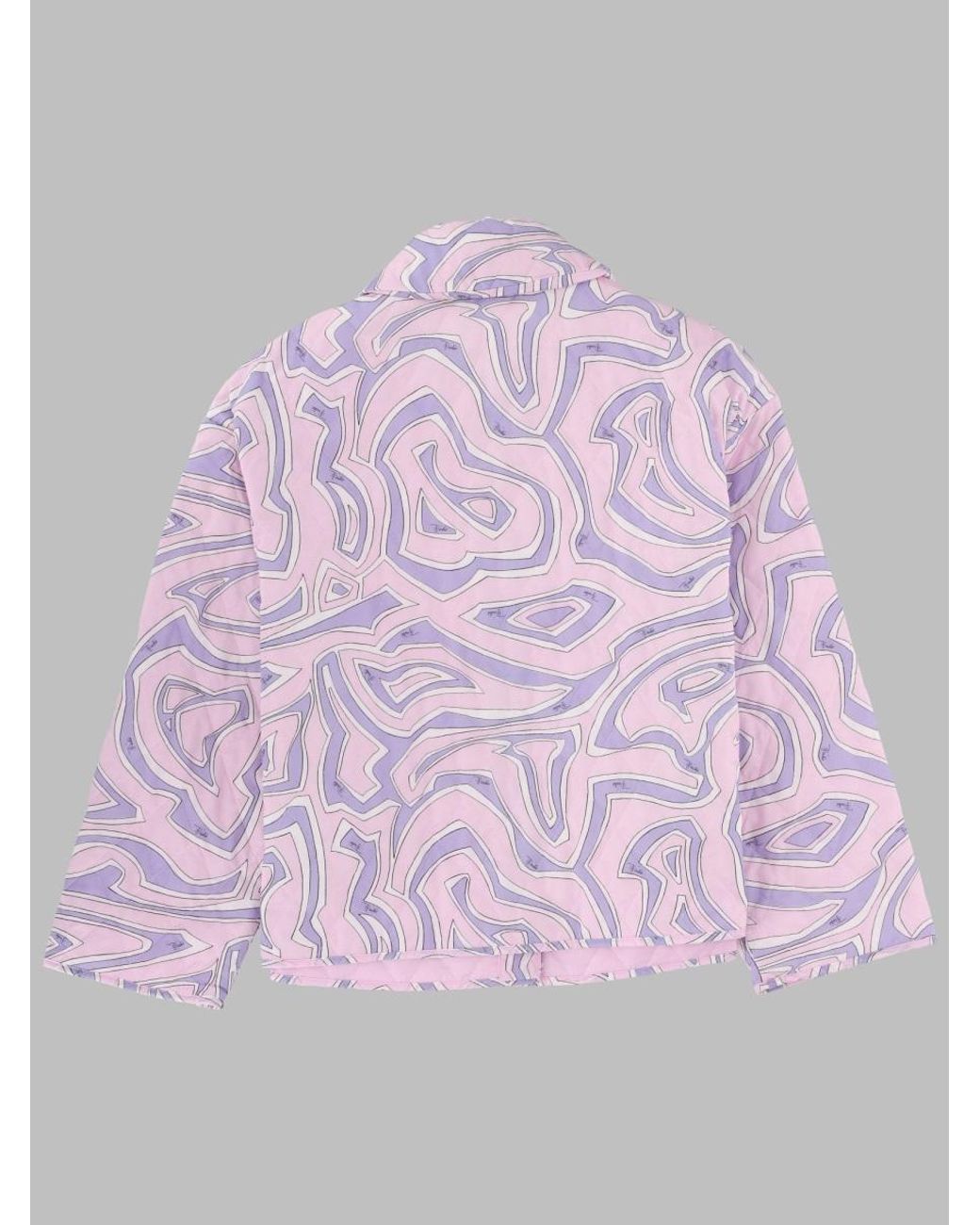 Emilio Pucci Pink Mini Puffer Jacket For Girls