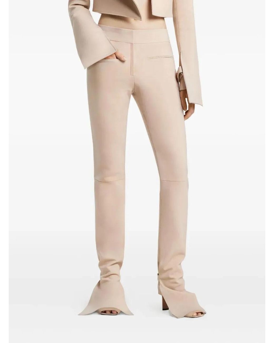 Courreges Natural Courregès Bootcut Trousers