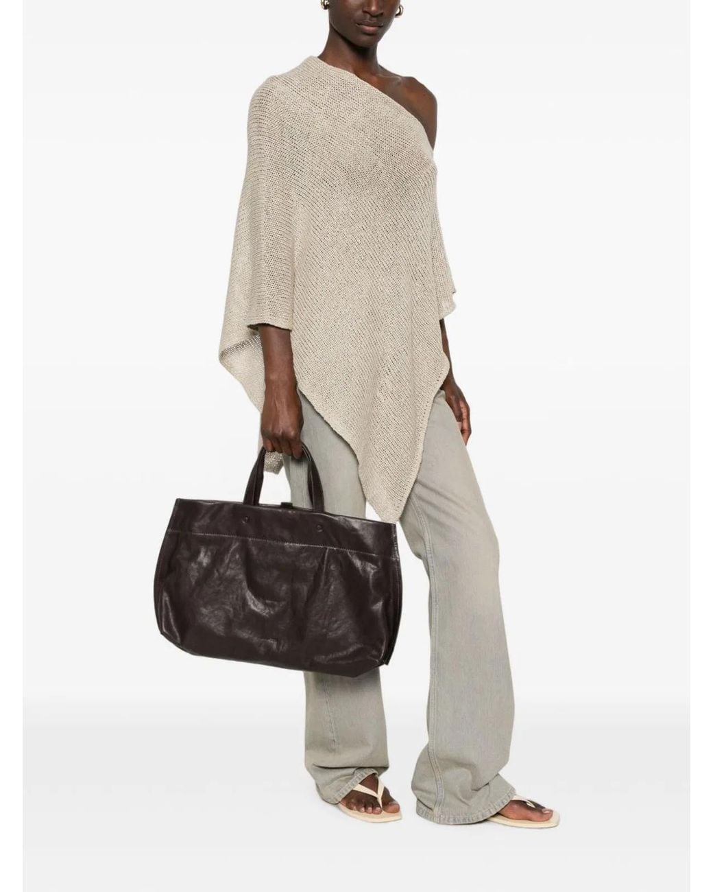 Lihann George Black Elli Leather Tote Bag