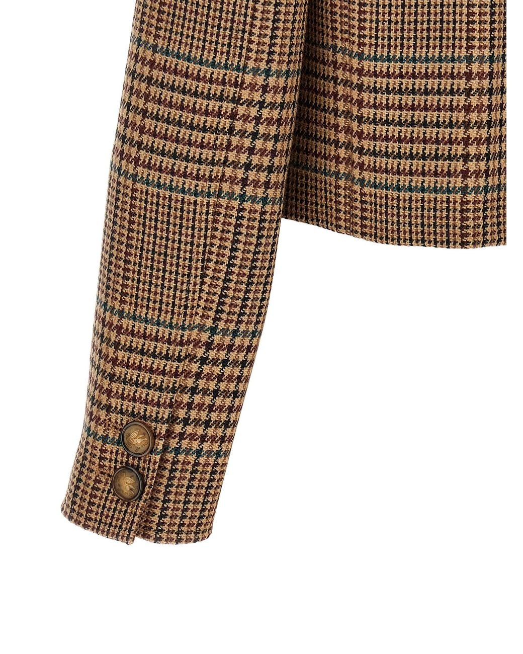 Etro Brown Prince Of Wales Blazer