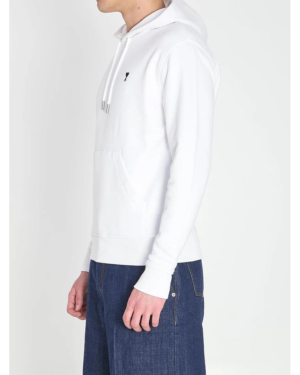 AMI White Ami De Coeur Hoodie for men