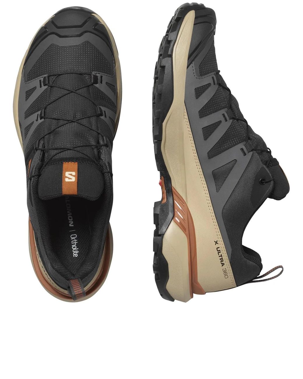 Salomon Brown Rugged Trail Running Shoes With Supportive Overlays for men