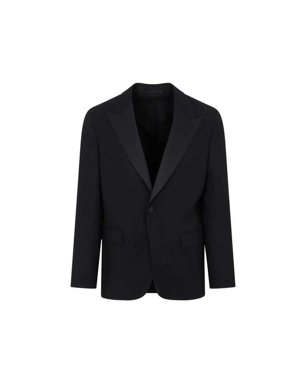 Etro Black Stretch Wool Blazer for men