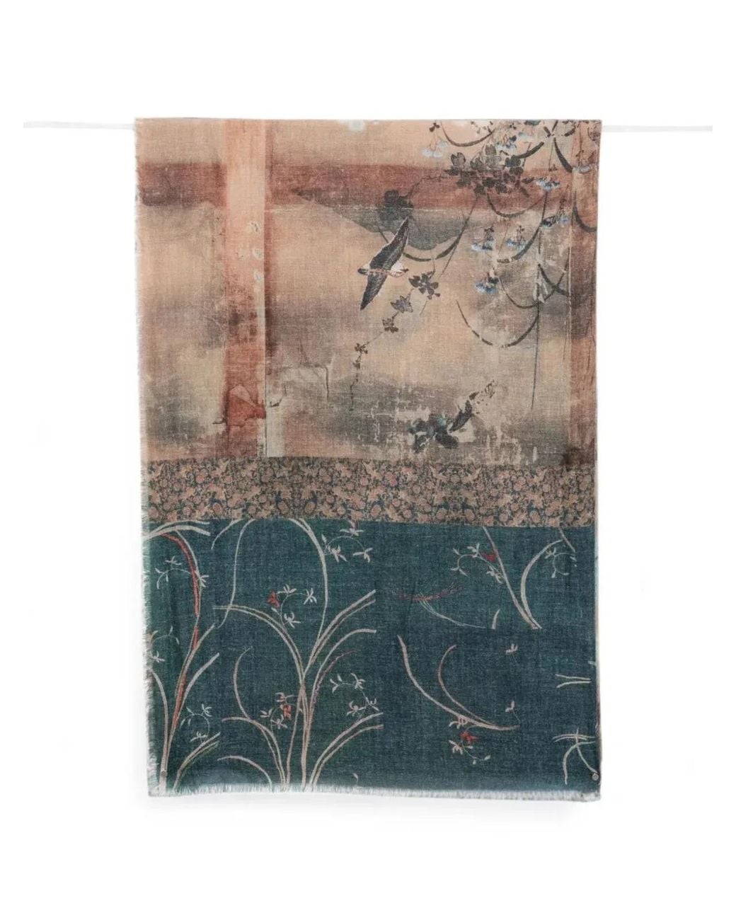 Pierre Louis Mascia Blue "Euclidex" Cm 135X195 Scarf