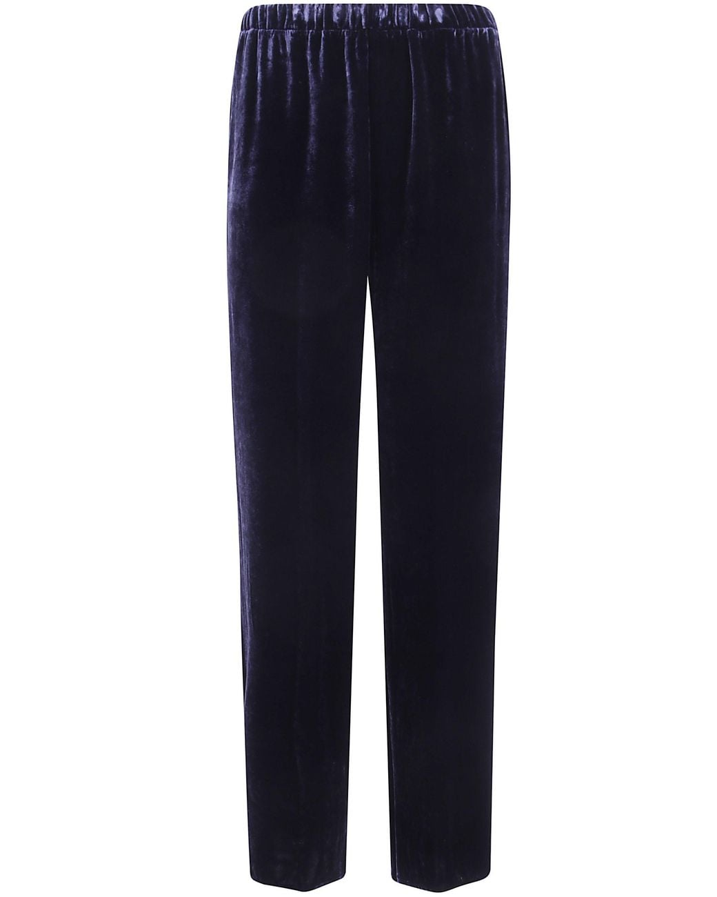 Antonelli Blue "Tazio" Velvet Silk Trousers