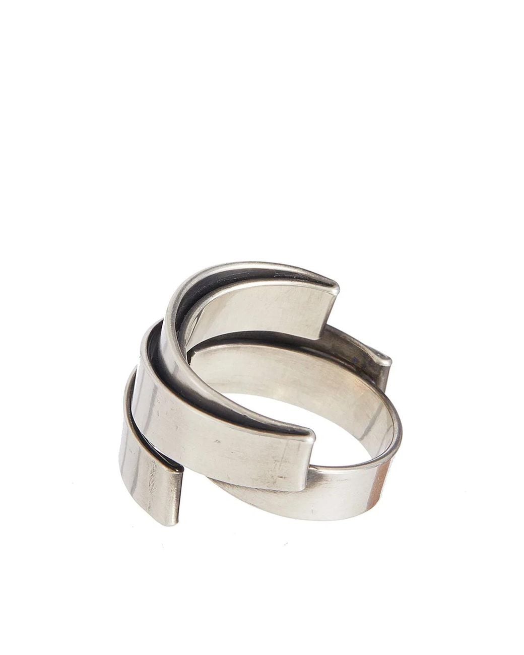 Werkstatt:münchen White Double Folded Ring for men