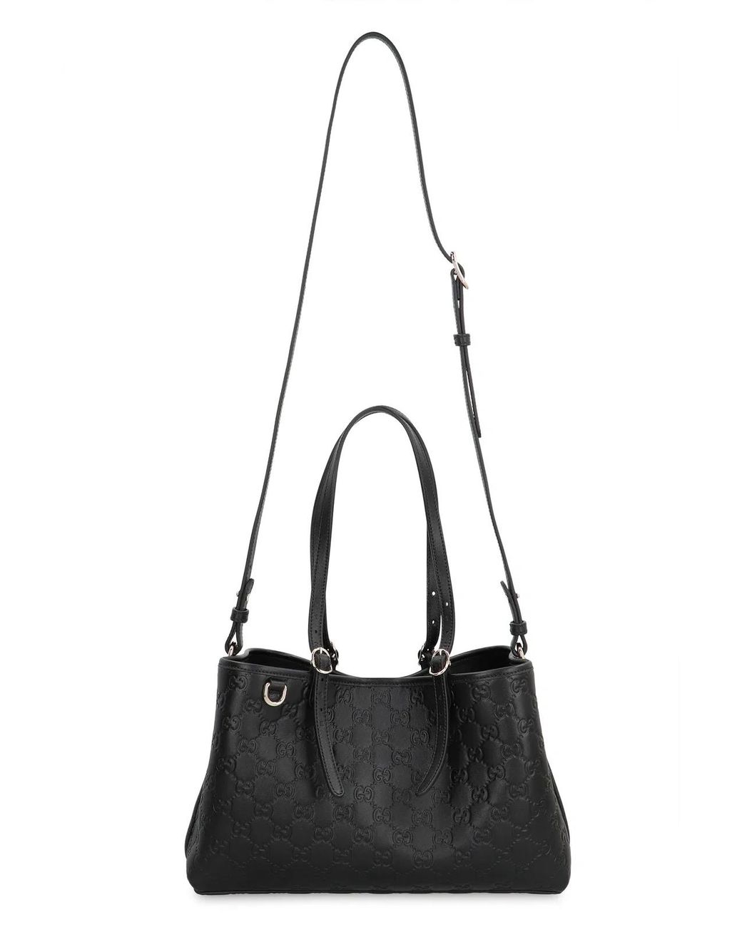 Gucci Black Shopping Bag Gg Emblem Media