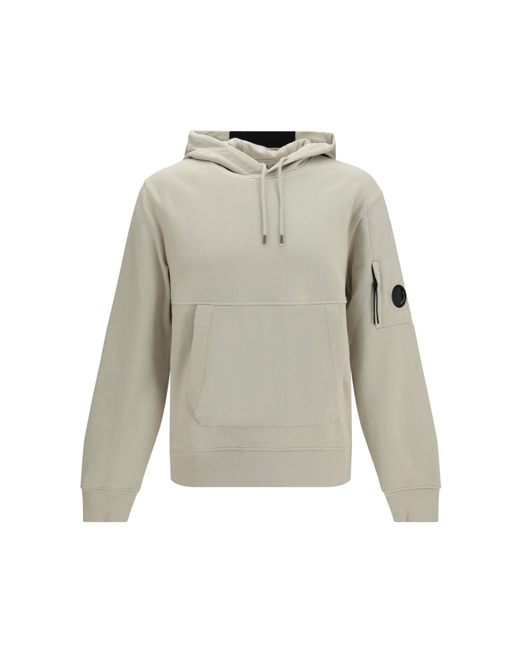C P Company White C.P.Company Diagonal-Weave Cotton Fleece Hooded Sweatshirt for men