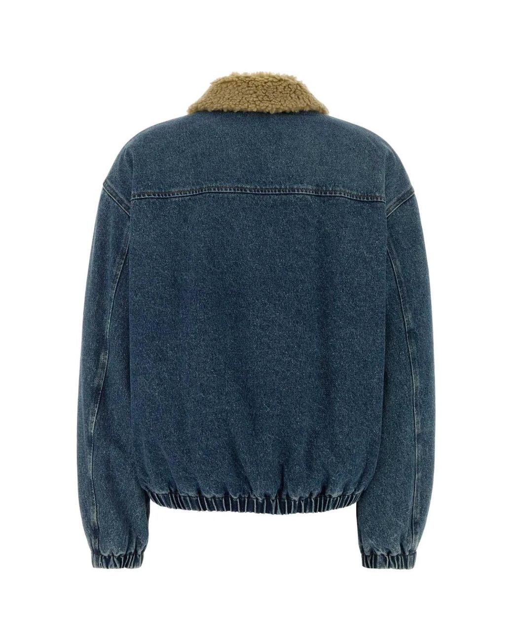 Miu Miu Blue Denim Bomber Jacket
