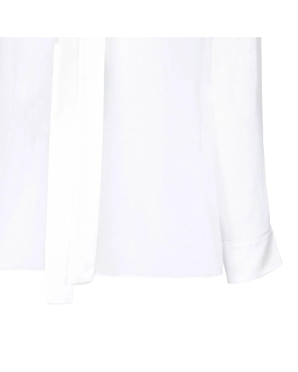 Dolce & Gabbana White Dolce & Gabbana Silk Chiffon Shirt