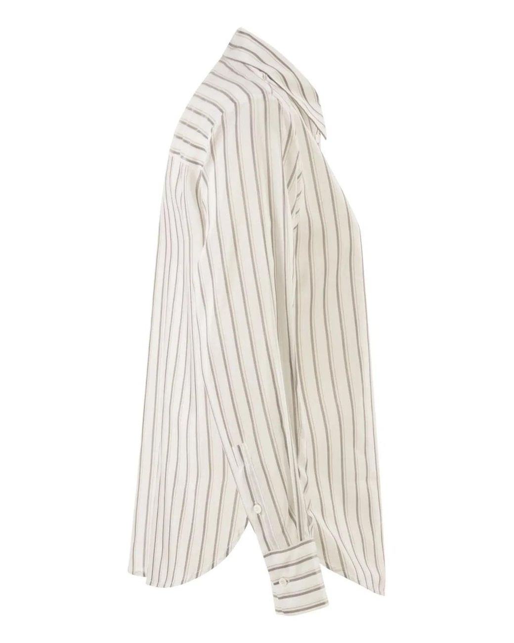 Peserico White Cotton And Silk Organza Shirt