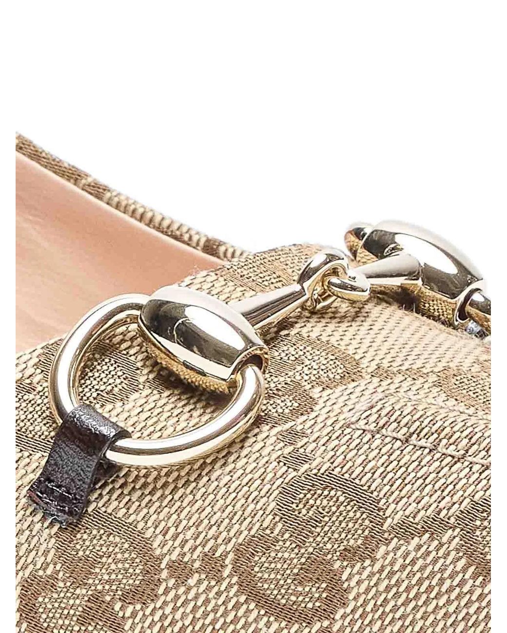 Gucci Natural Horsebit Gg Decolette