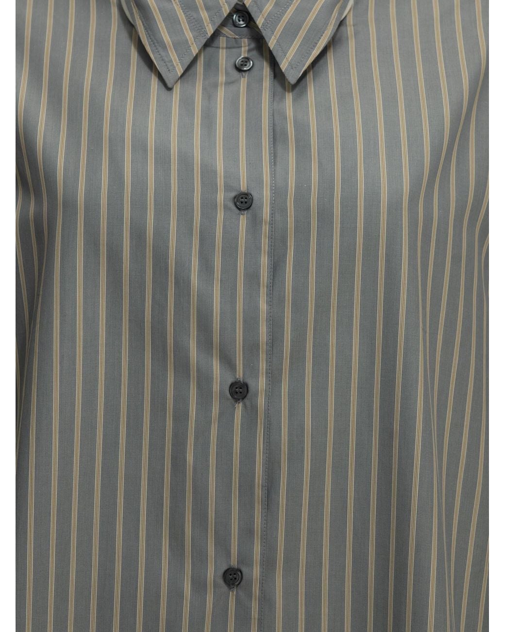 Soeur Gray Casual Striped Shirt