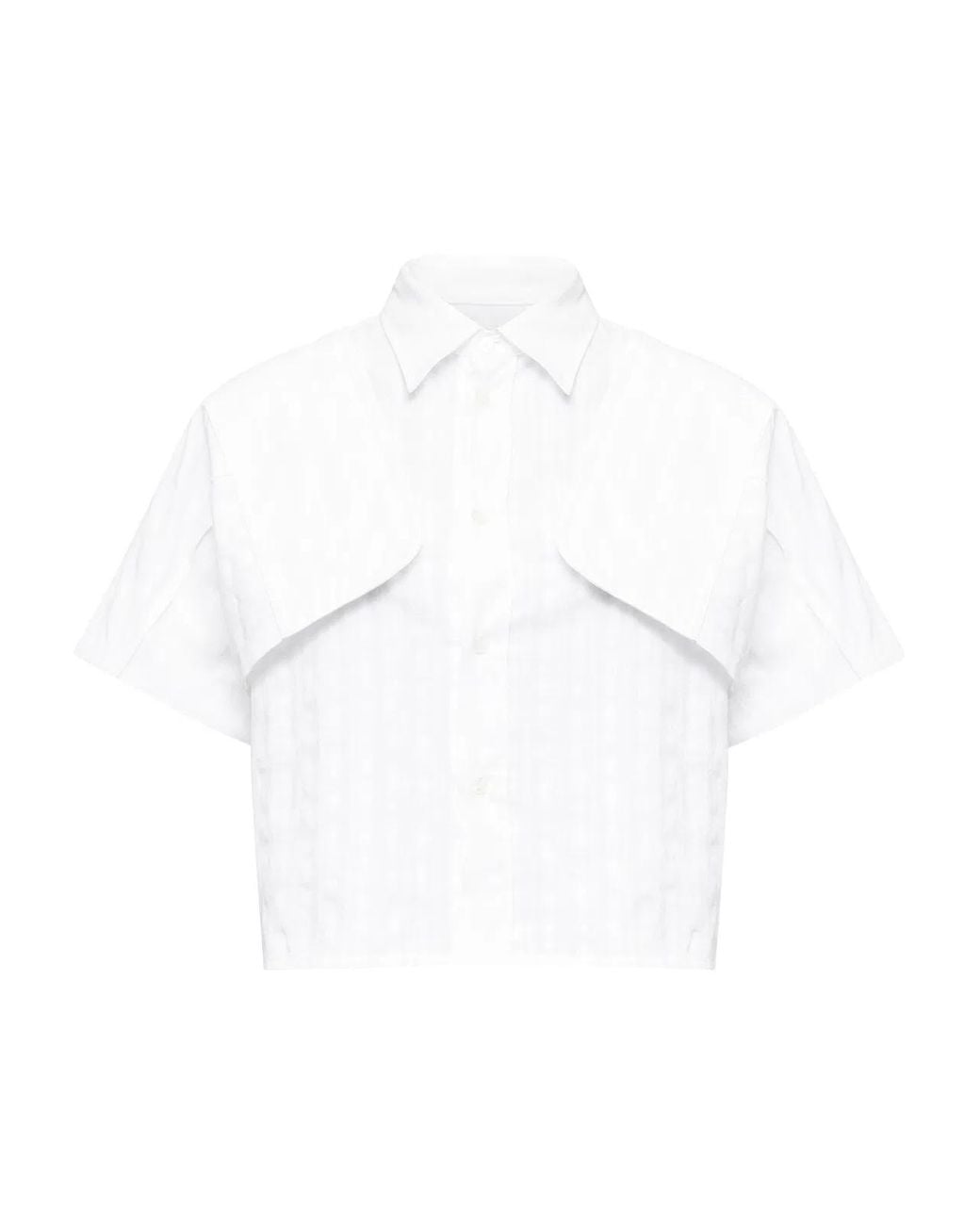 MM6 by Maison Margiela White Long-Sleeved Shirt