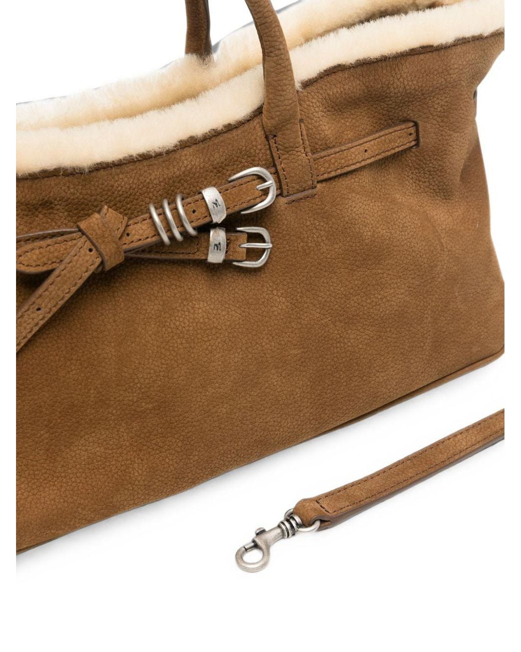 MARGE SHERWOOD Brown Grandma Leather Tote Bag