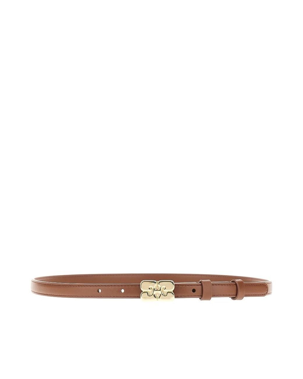 Ganni Brown Kat Recycled Leather Belt