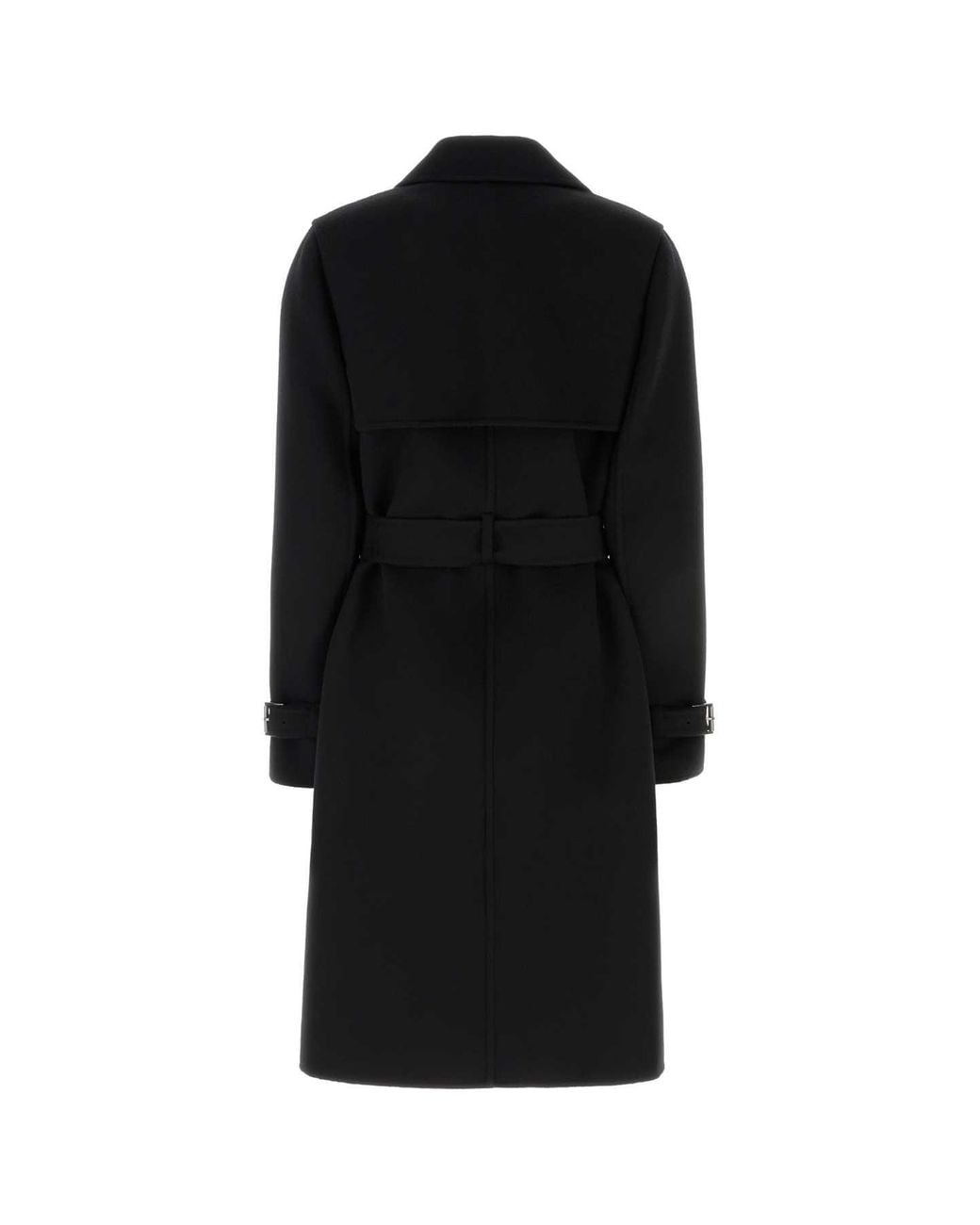 Fendi Black Trench Db Ff Double Wool
