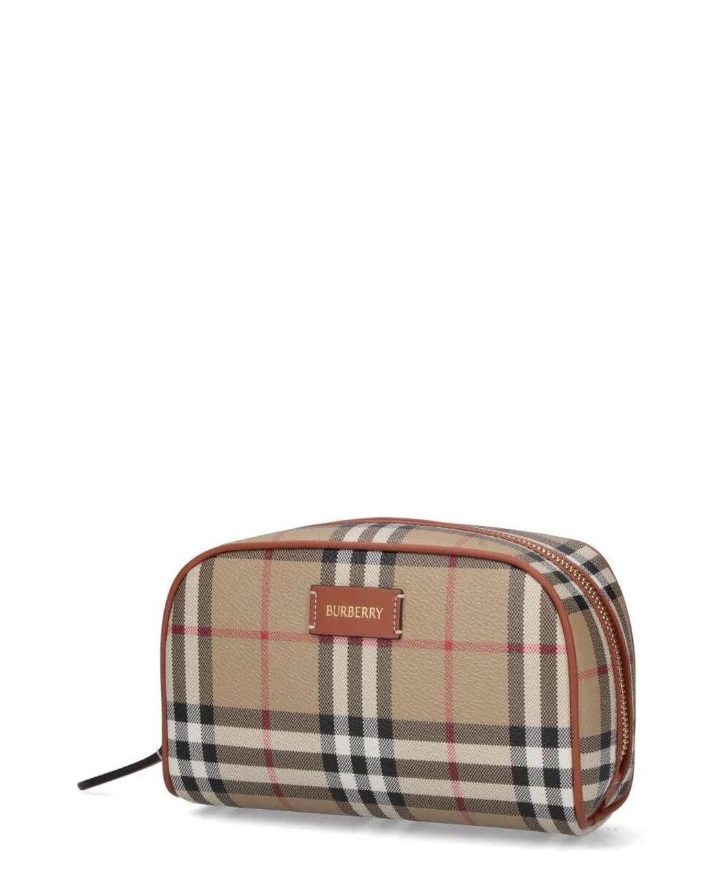 Burberry Brown Ls Sm Cosmetic Pouch Dfc