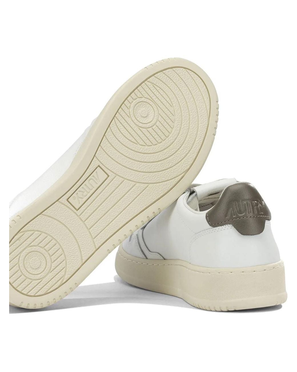 Autry White "Medalist Low" Sneakers for men
