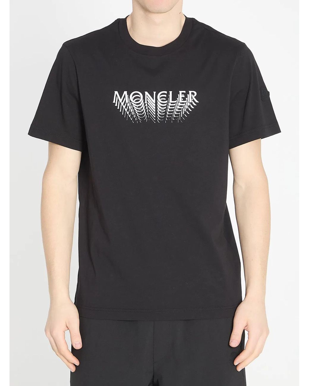 Moncler Black Logo T-Shirt for men