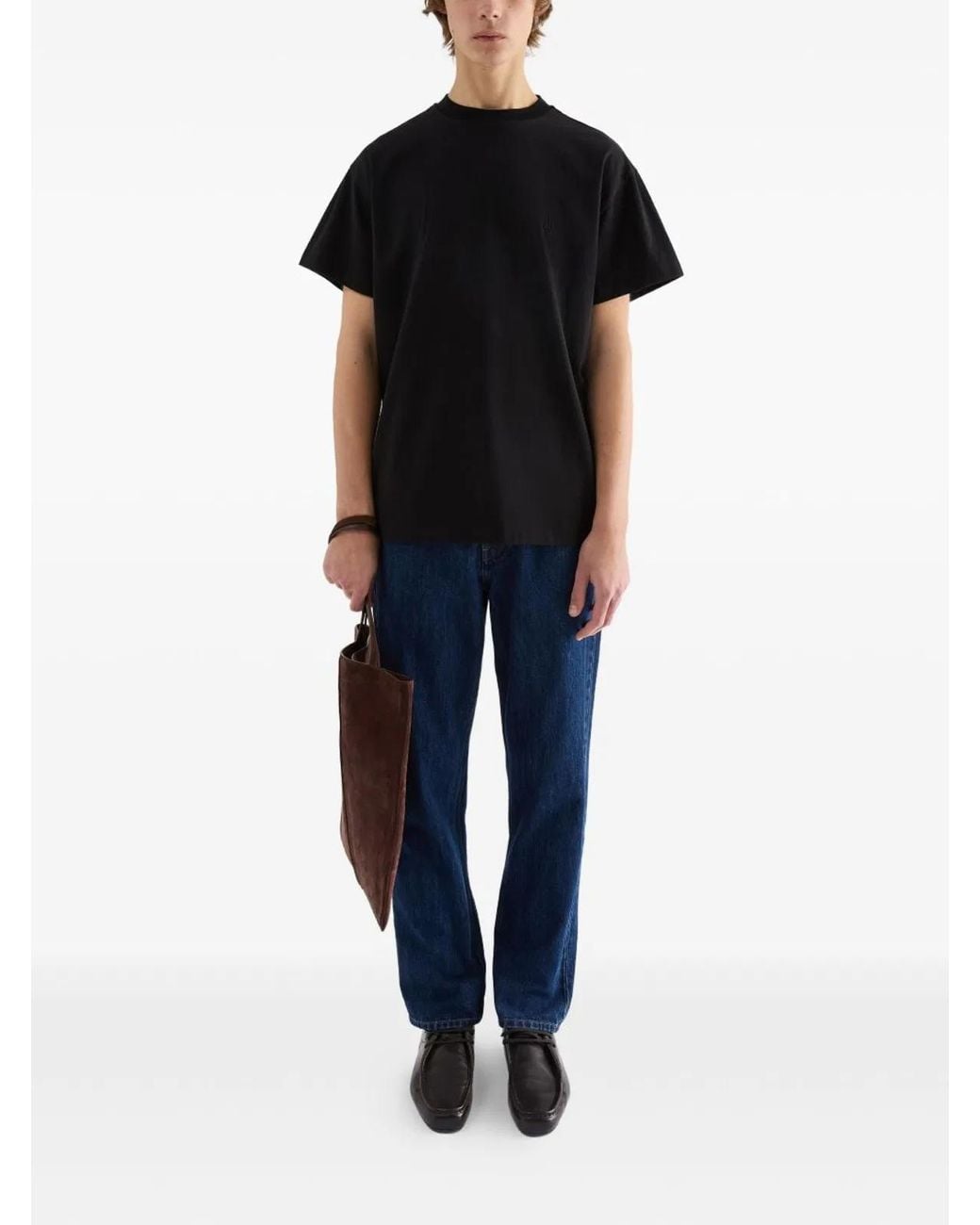 Jil Sander Blue Cotton Jeans for men