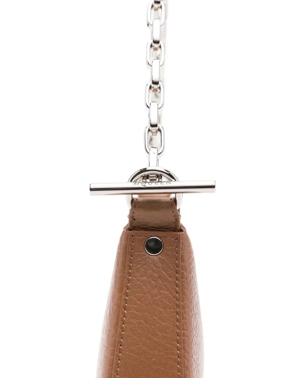 McQueen Brown Grainy Lamb Leather Pouch