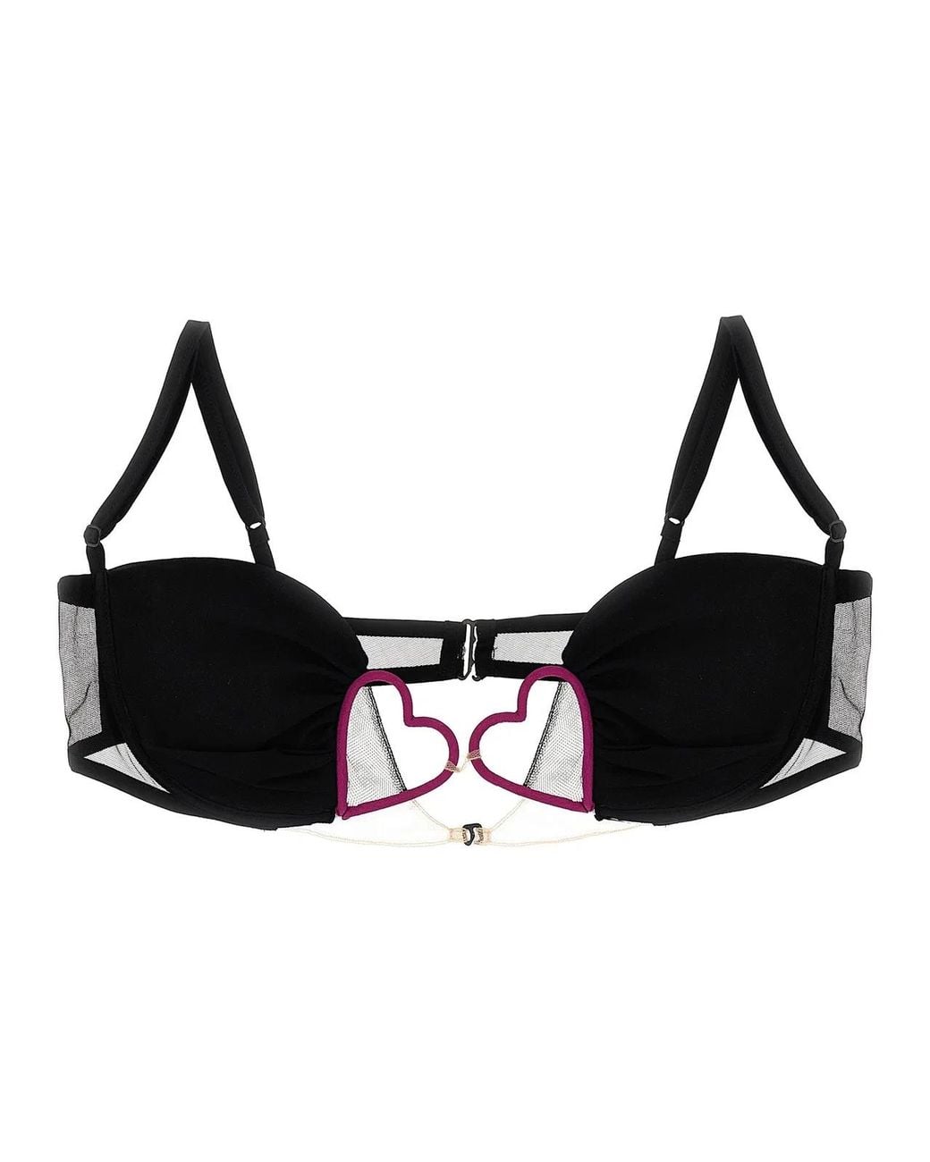Nensi Dojaka Black 'Heart' Bra
