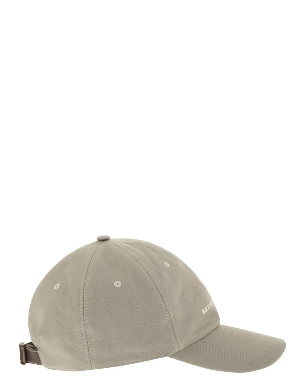 Brunello Cucinelli Gray Baseball Cap for men