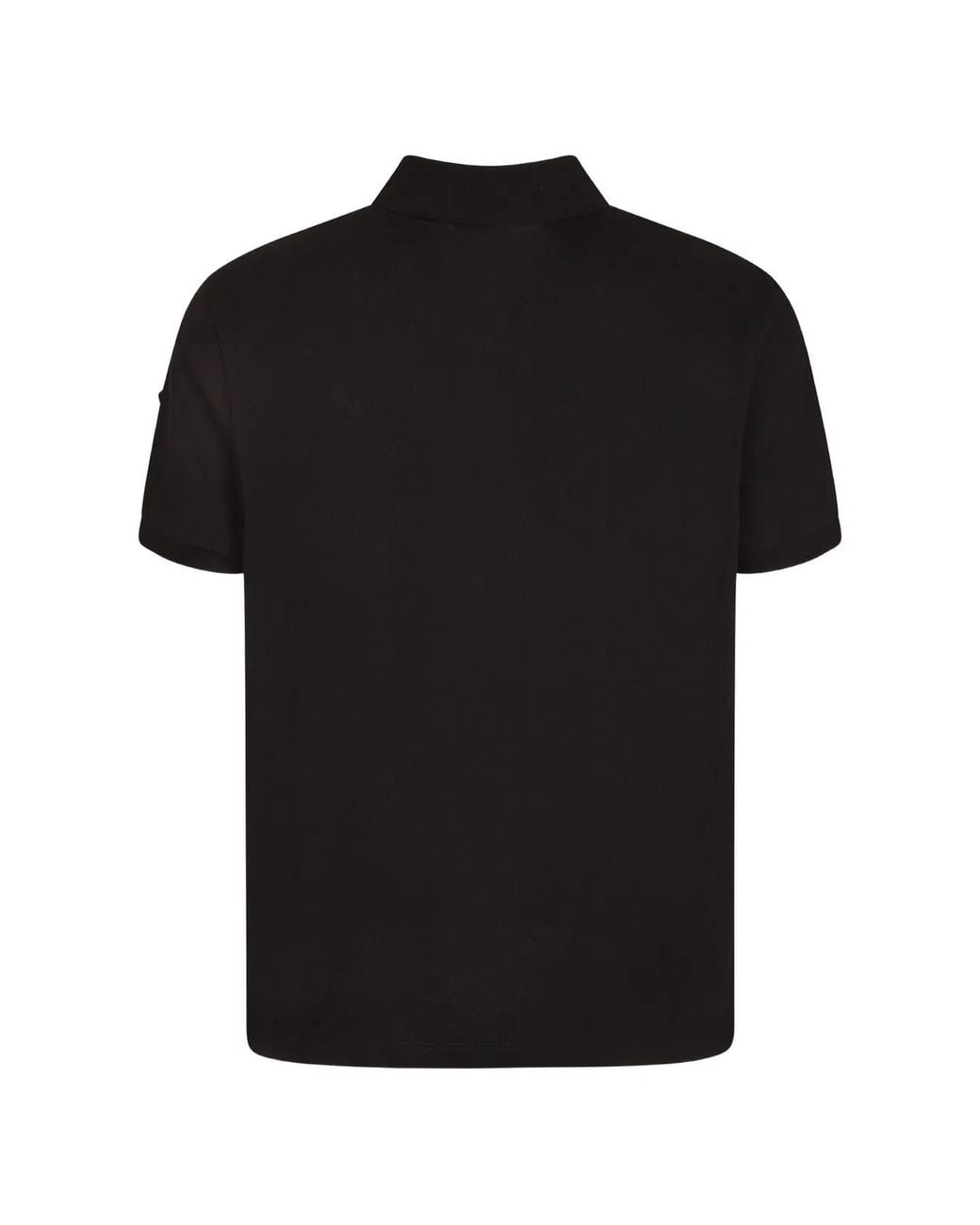 Moncler Black Logo-Embroidered Polo Shirt for men