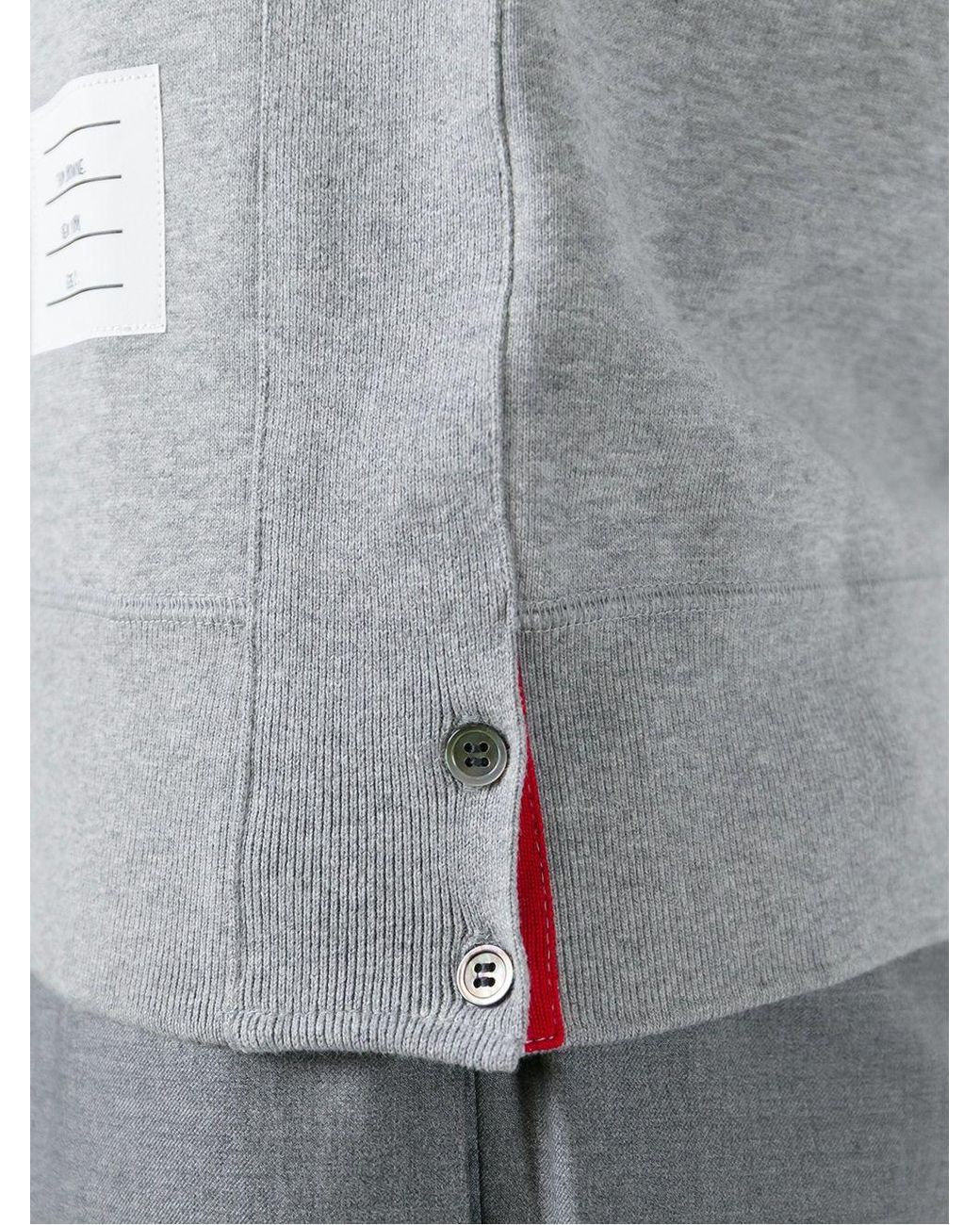 Thom Browne Gray 4Bar Cotton Sweatshirt for men