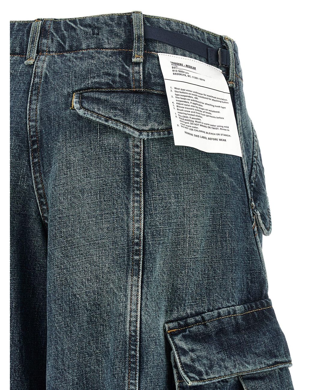 R13 Blue 'Siouxsie Field Cargo' Jeans