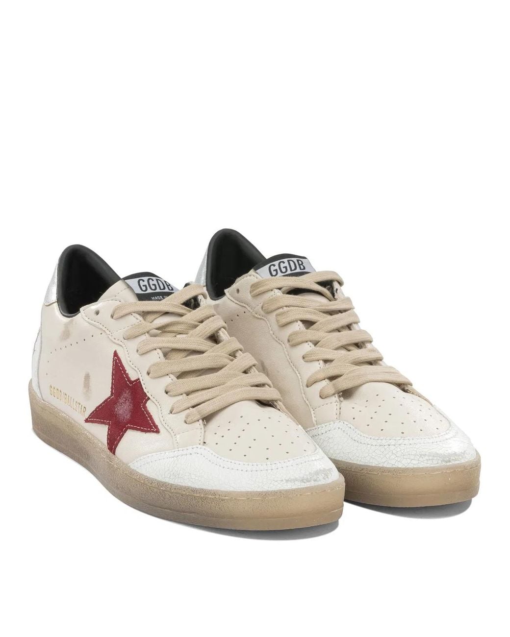 Golden Goose Deluxe Brand Pink "Ball Star" Low-Top Sneakers for men