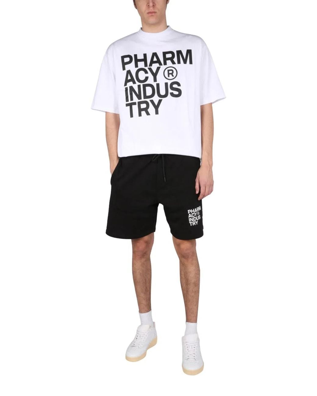 Pharmacy Industry White Logo Print Tshirt for men