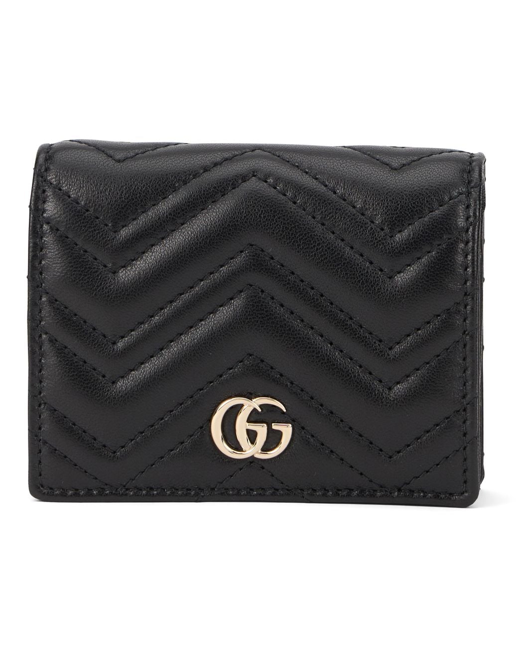 Gucci Black Gg Marmont Wallet