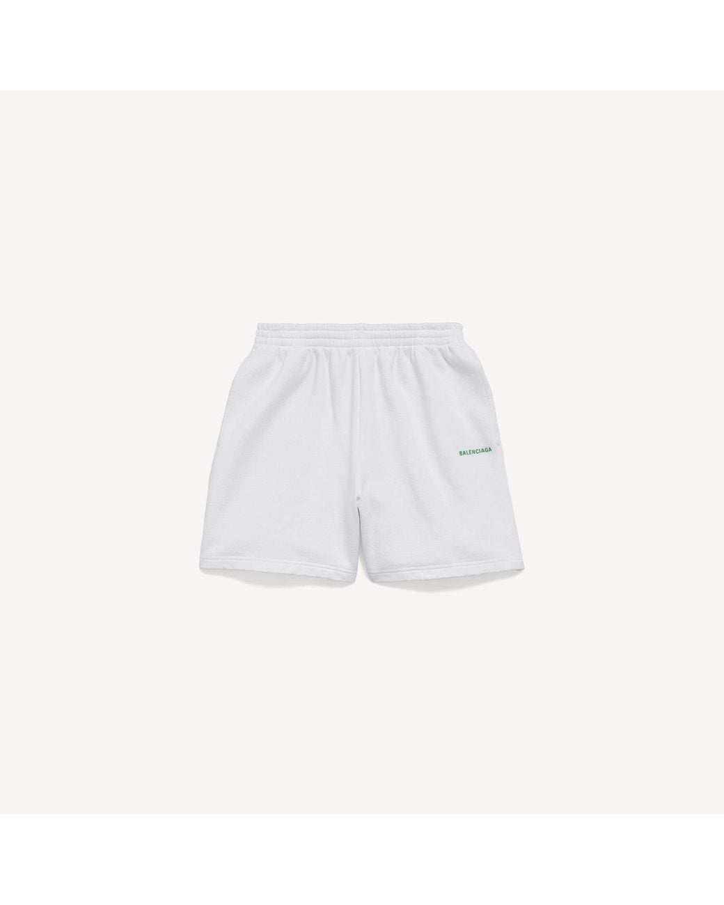 Balenciaga White Back Relaxed Fit Shorts for men