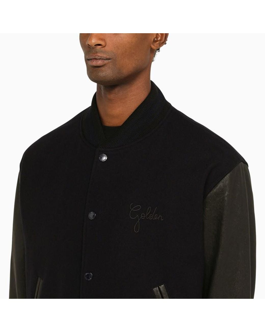 Golden Goose Deluxe Brand Blue Bomber Jacket for men