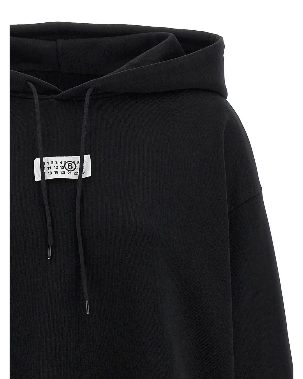 MM6 by Maison Margiela Black 'Numeric Signature Mm6' Hoodie
