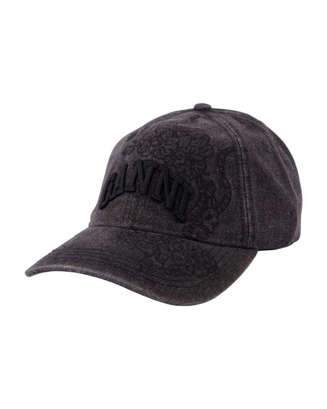 Ganni Black Baseball Cap