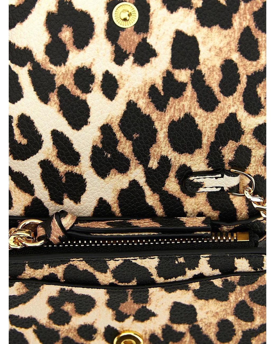 Ganni Black 'Leopard' Print Card Holder
