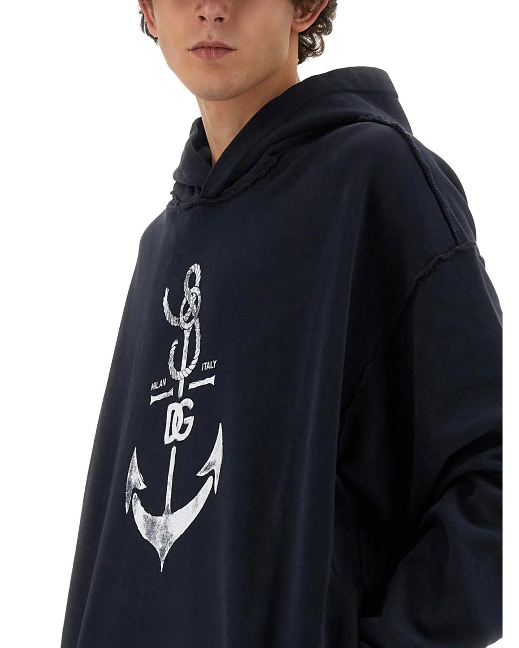 Dolce & Gabbana Blue Dolce & Gabbana Sweatshirt With Print for men