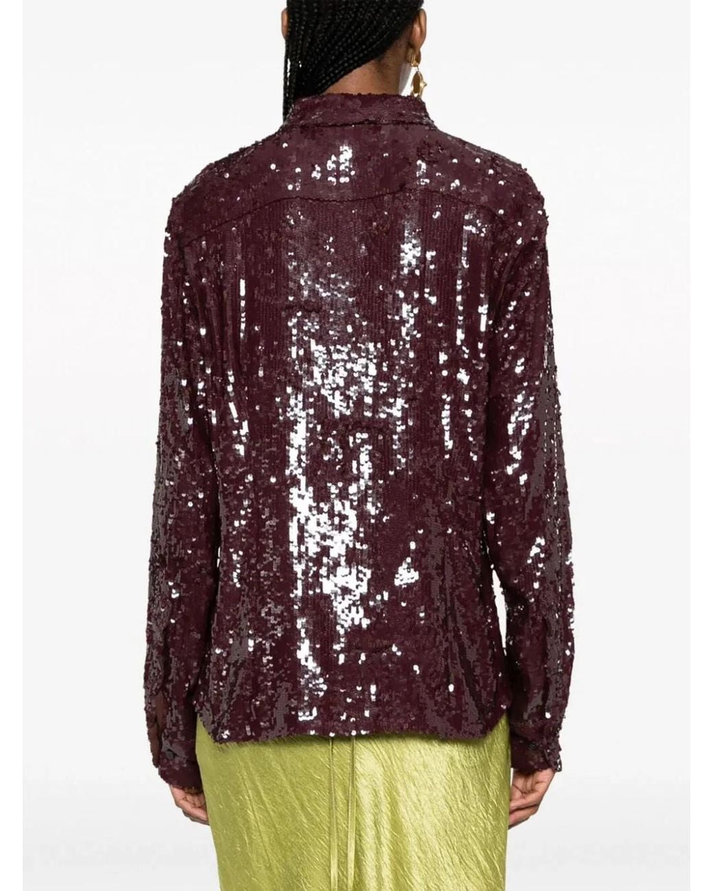 Dries Van Noten Purple 01630 Chowy Emb 7351 Shirt