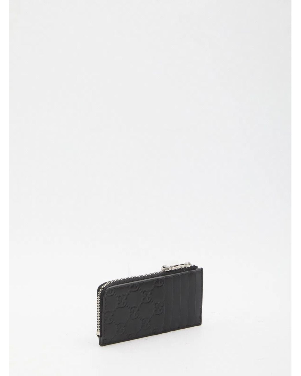 Gucci White Card Holder Gg Emblem for men