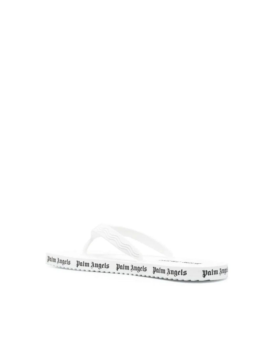 Palm Angels White Logo Flip Flops Sandals
