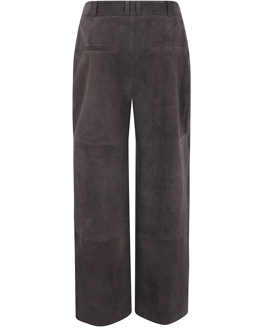 The Jackie Leathers Gray "Promise" Suede Trousers
