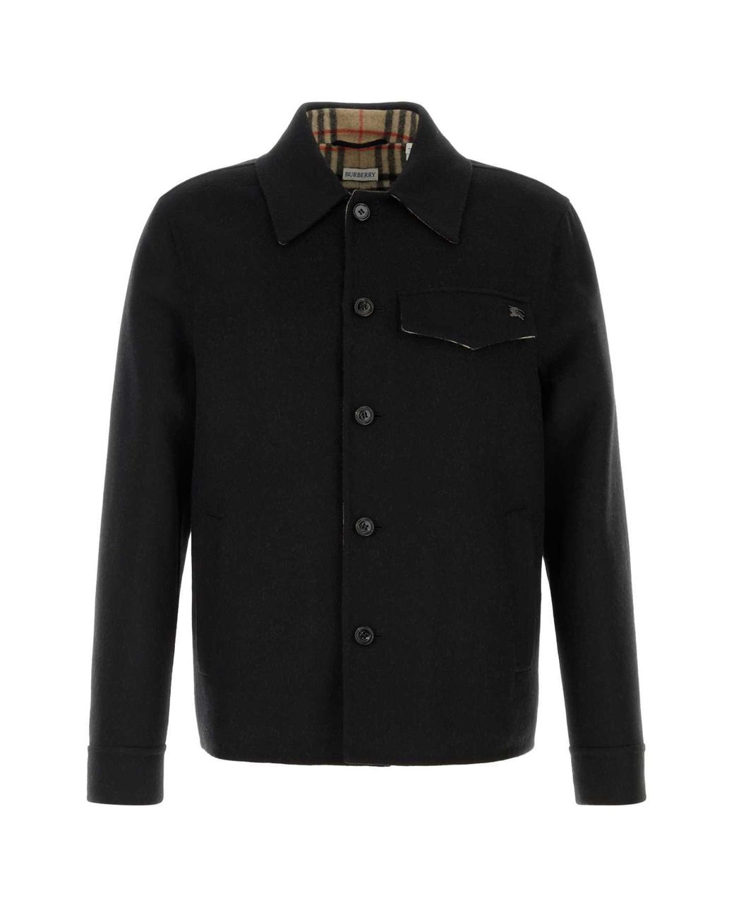 Burberry Black Wool Jacket for men