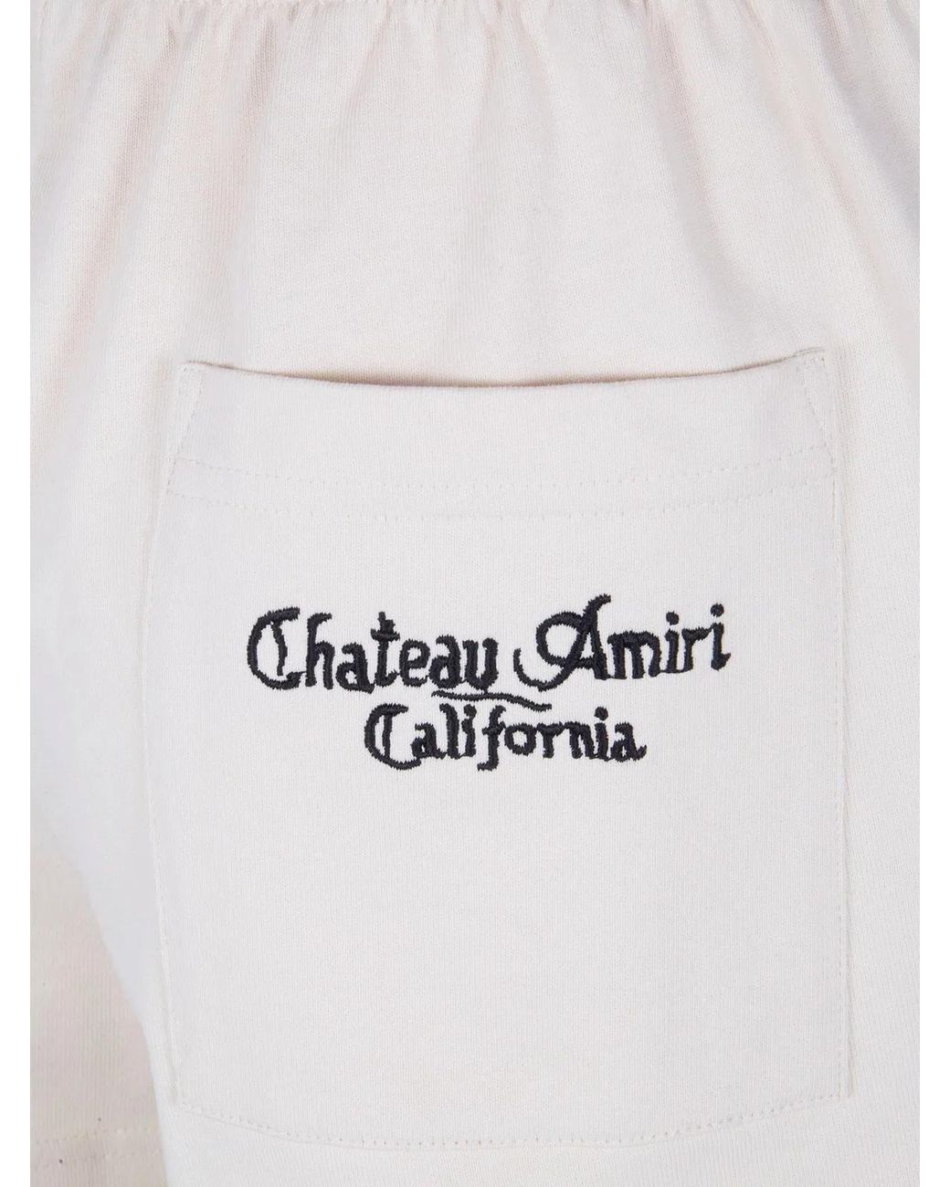Amiri White "Ma Chateau" Sweatshorts